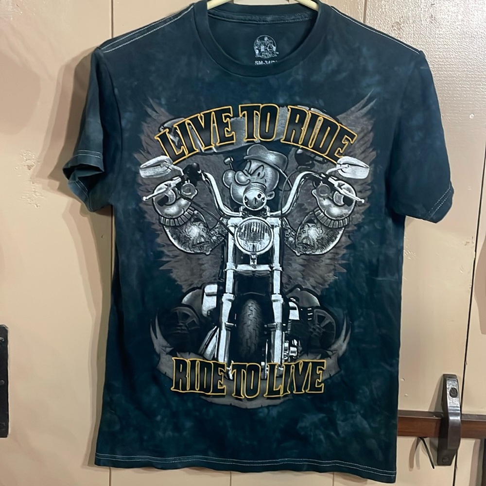 Popeye “Live to Ride, Ride to Live”, size small